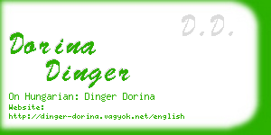 dorina dinger business card